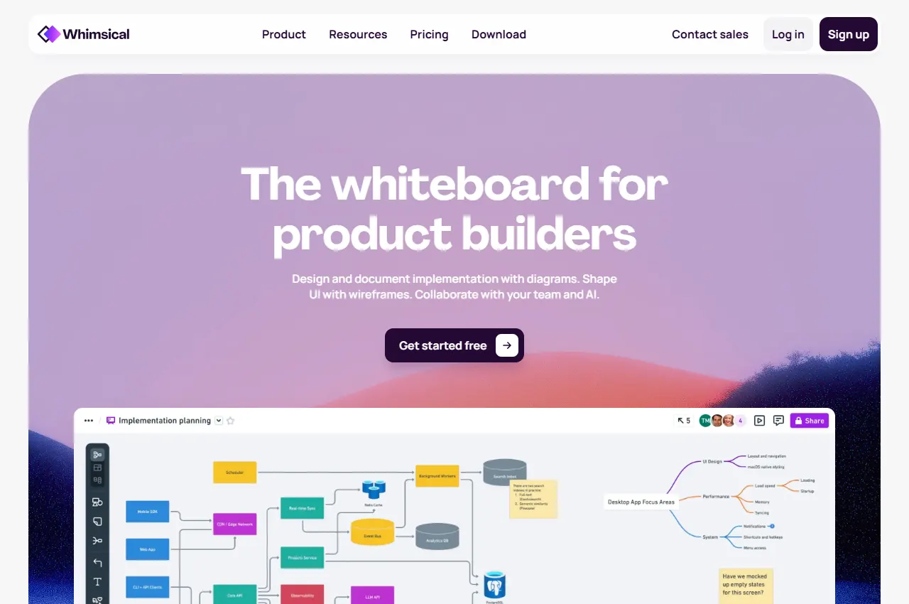 Whimsical official website preview