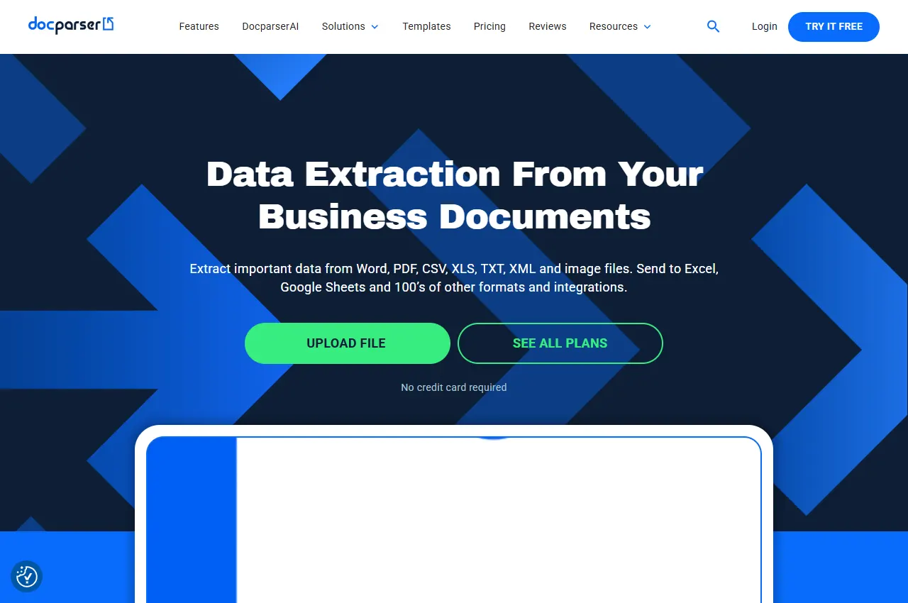 Docparser official website preview