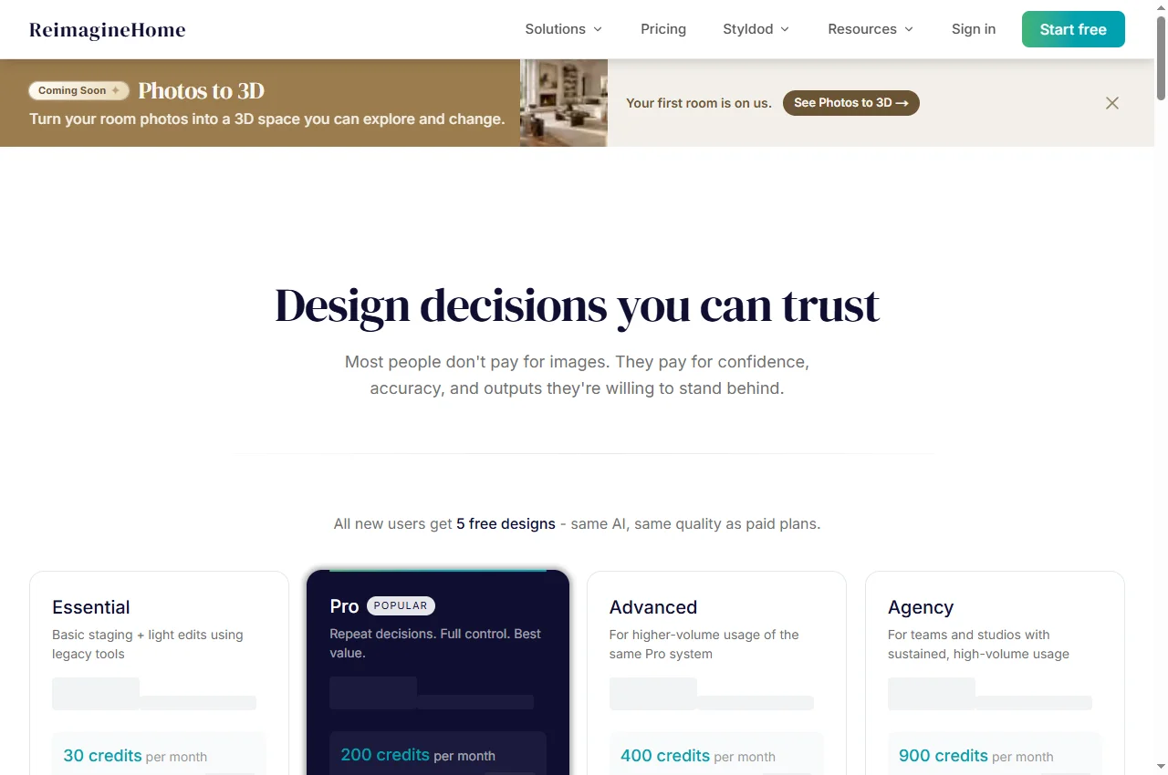 REimagine Home official page preview, 22 September 2026