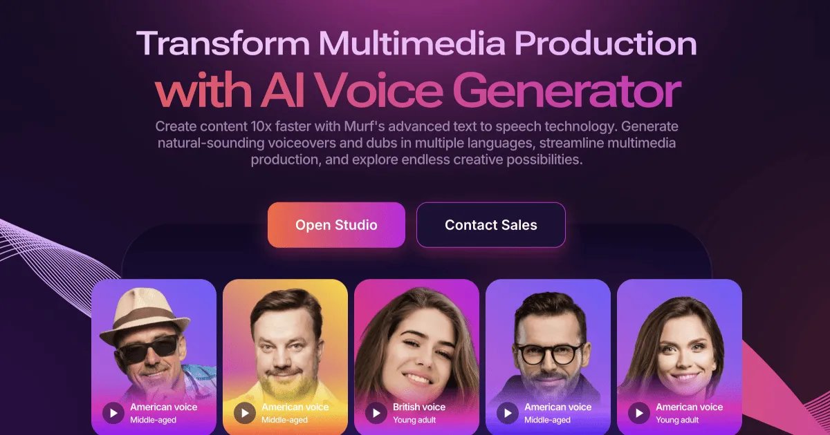 Murf official homepage Open Graph image, not a product screenshot