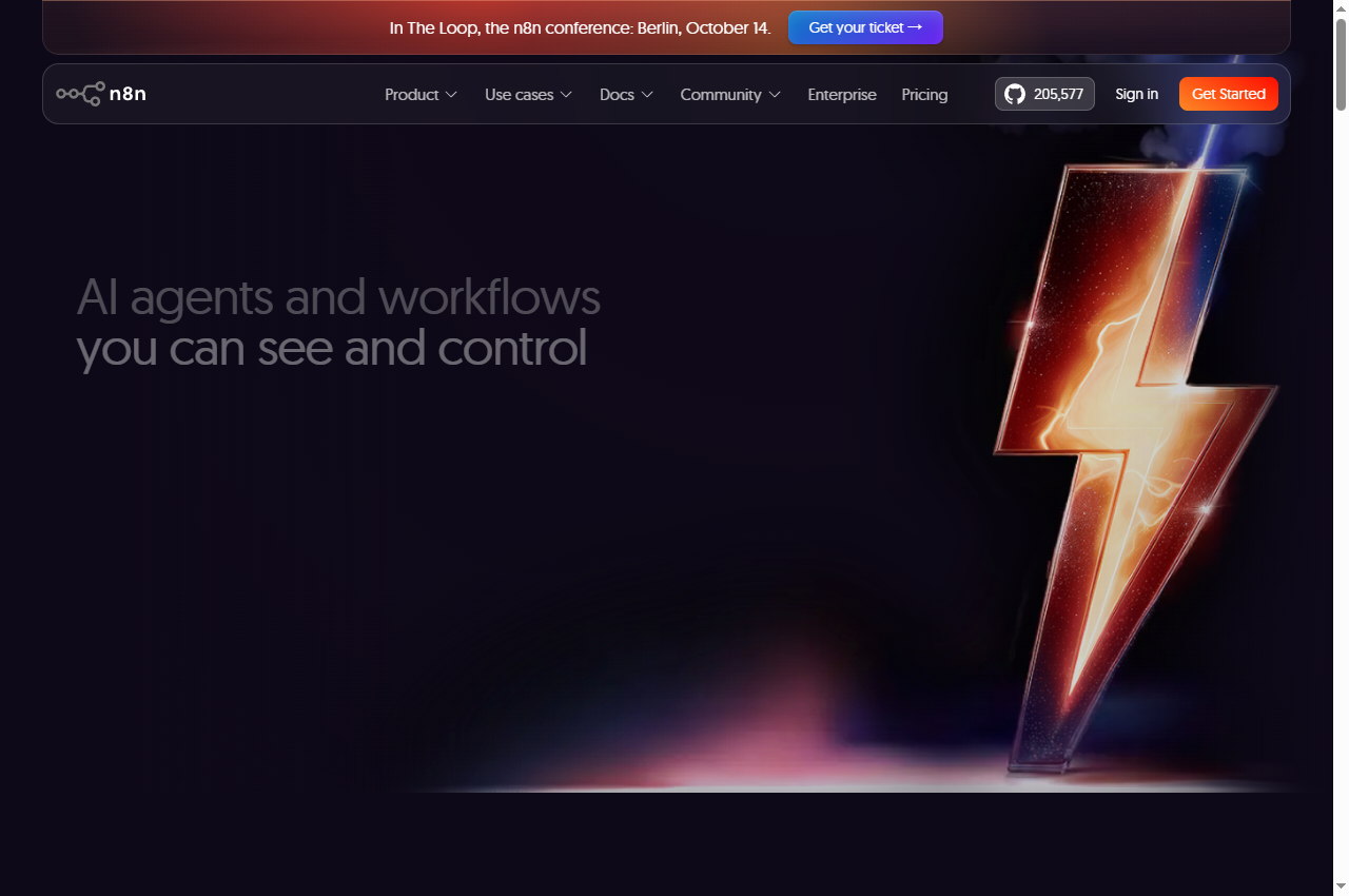 n8n official public website preview, 22 September 2026